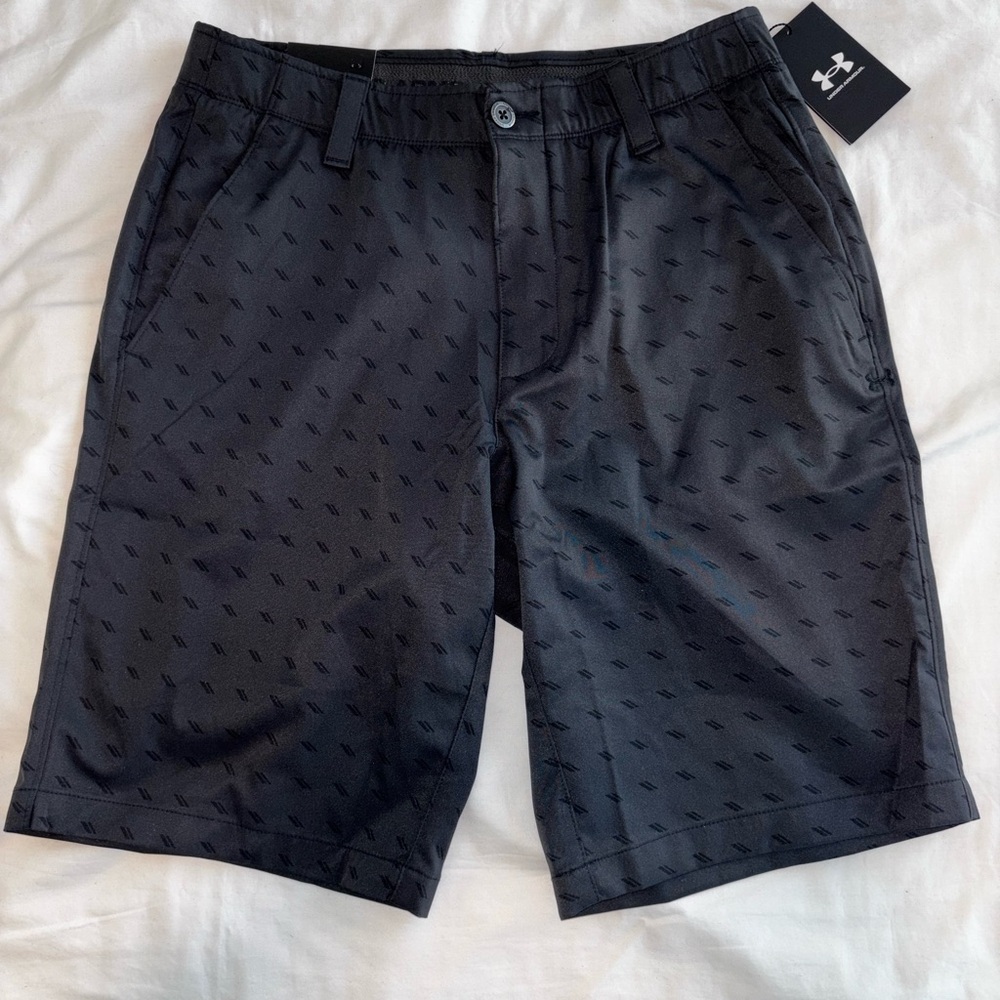 Under Armour Lot of 2 Men's Loose Fit Tech Golf Shorts 1 Black & 1 Tan Size 32 - Picture 7 of 11